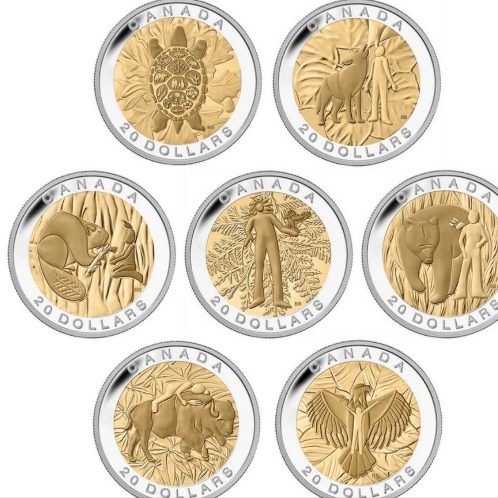 2014 RCM $20 The Seven Sacred Teachings - Pure Silver 7-Coin Set